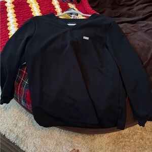 Figs Black long sleeve scrub Top